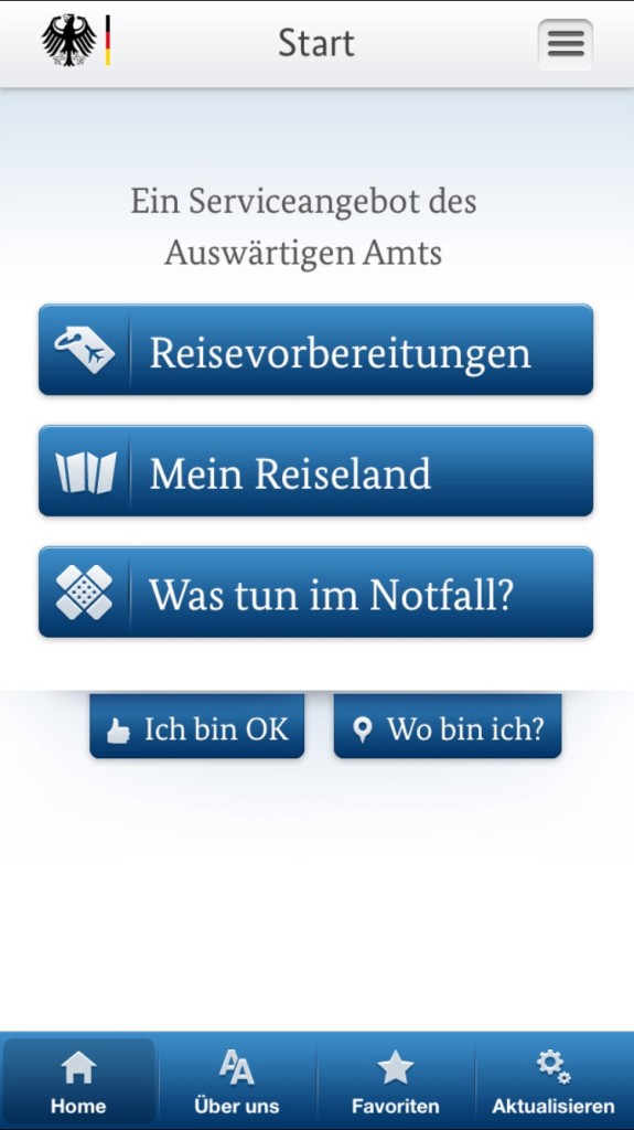 Sicher Reisen Reisewarnungen Per App