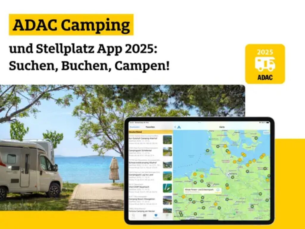 ADAC Camping und Stellplatzführer 2025 Neue App startet für 6 99 Euro