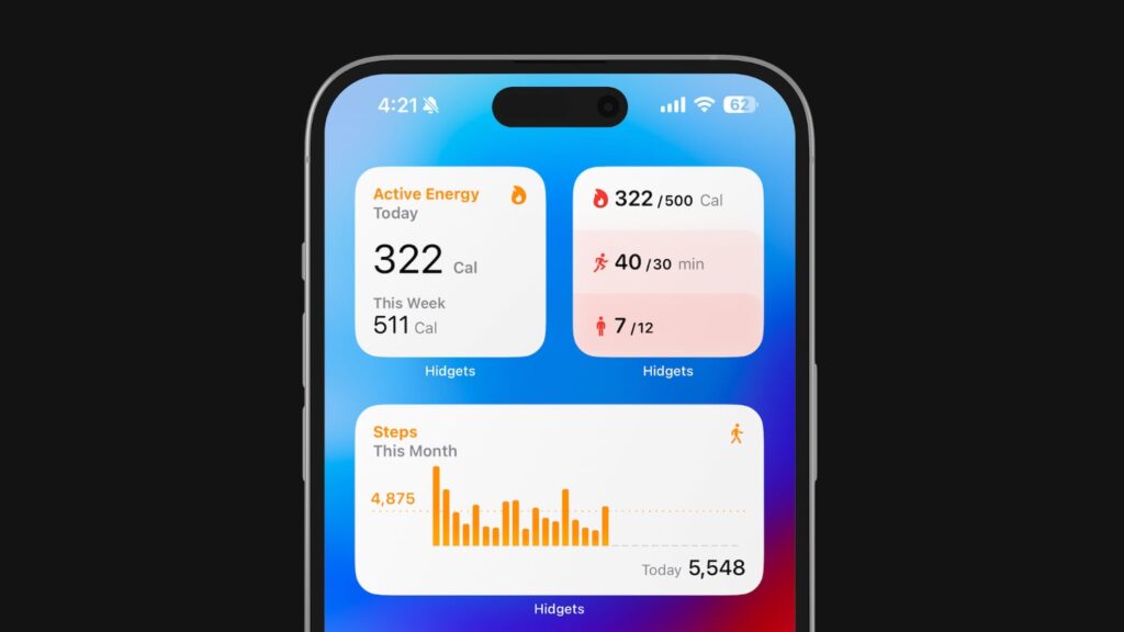 Hidgets Health Daten In Widget Format