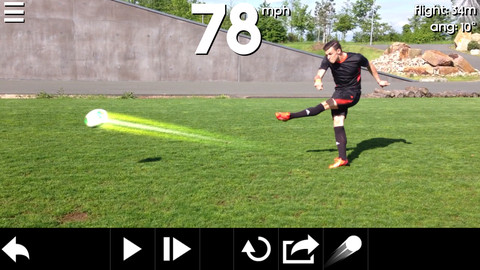 So misst eine App die Schussgeschwindigkeit im Fußball